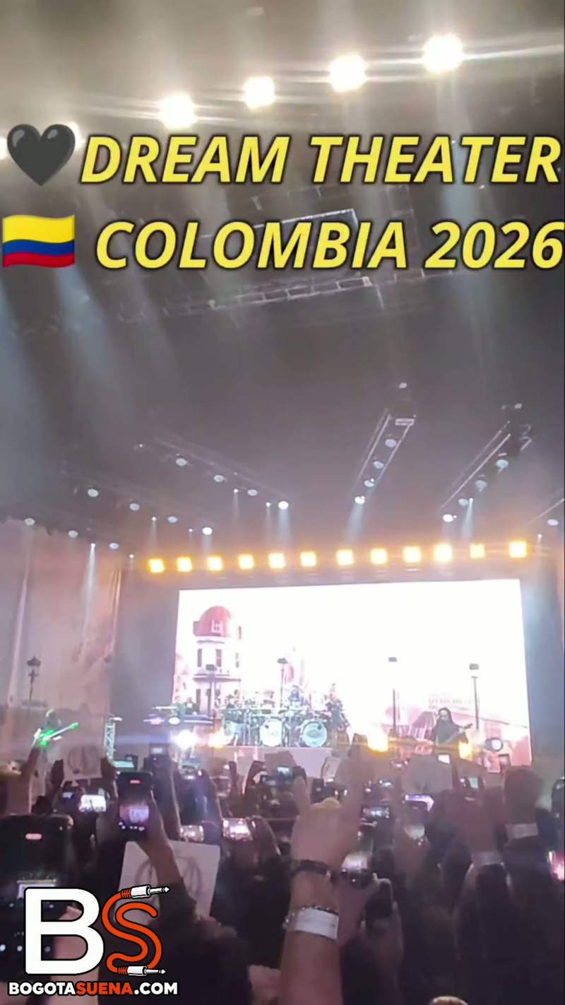 Fotograma del video de Dream Theater en Movistar Arena, Bogotá 2026