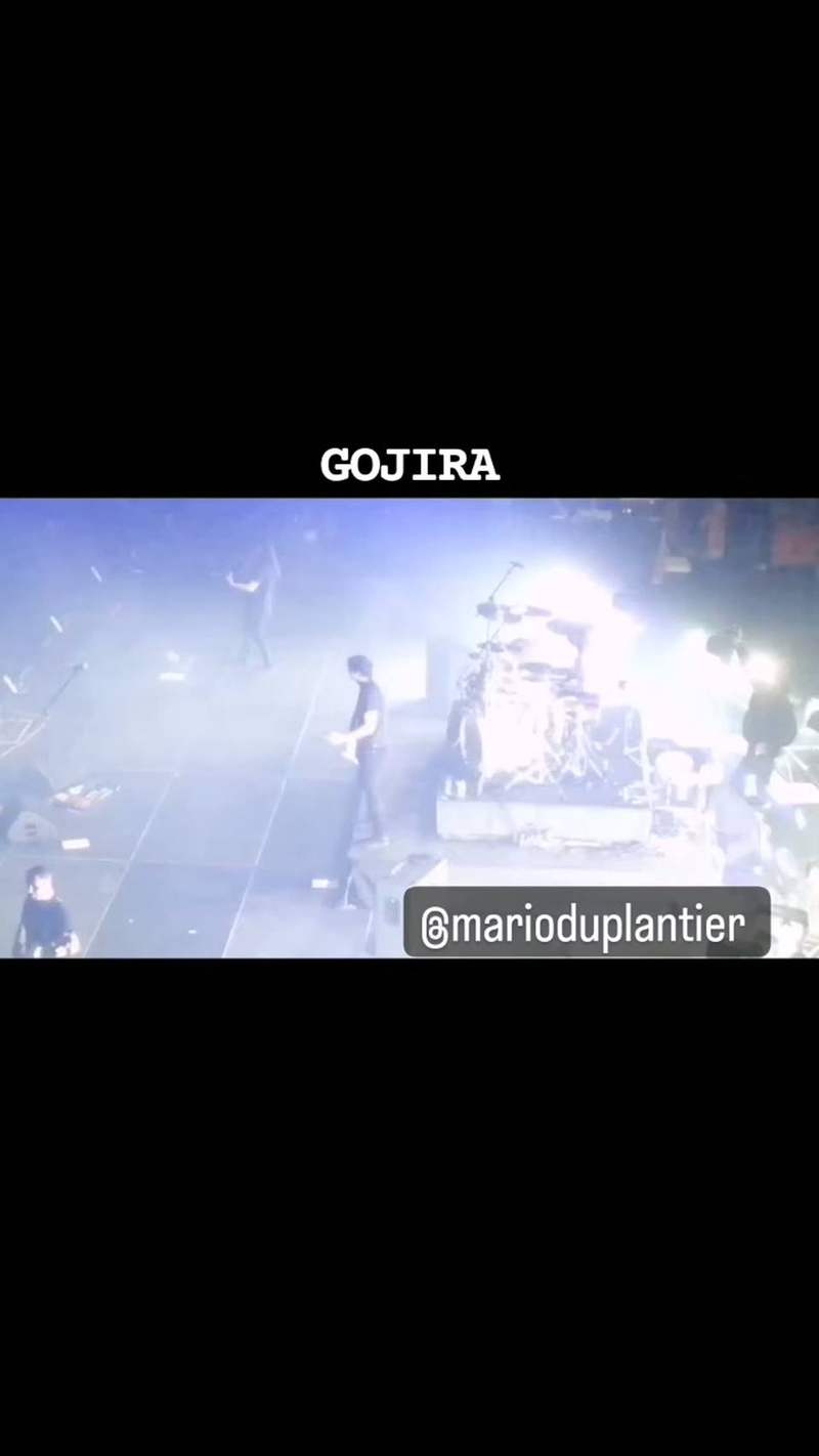 Fotograma del video de Gojira en Movistar Arena, Bogotá 2022