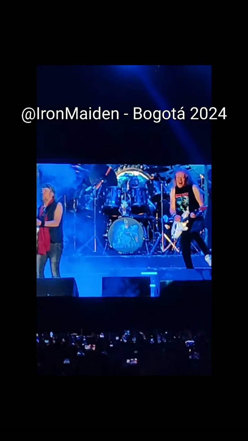 Fotograma del video de Iron Maiden en Estadio El Campín, Bogotá 2024